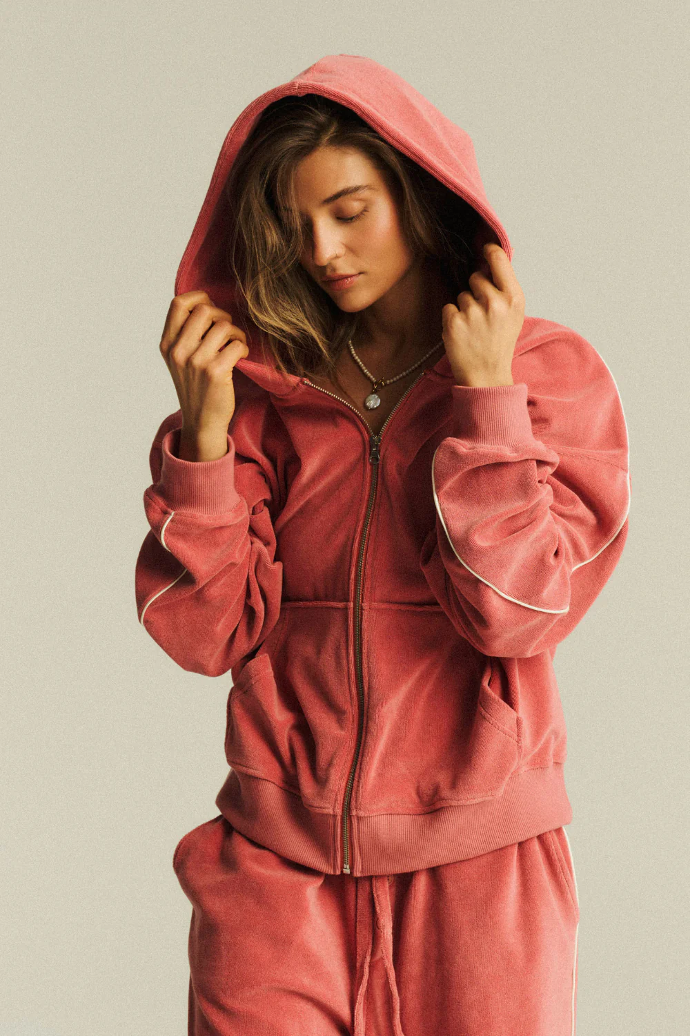 Bluza Kimberly Frotte Coral - Image 4