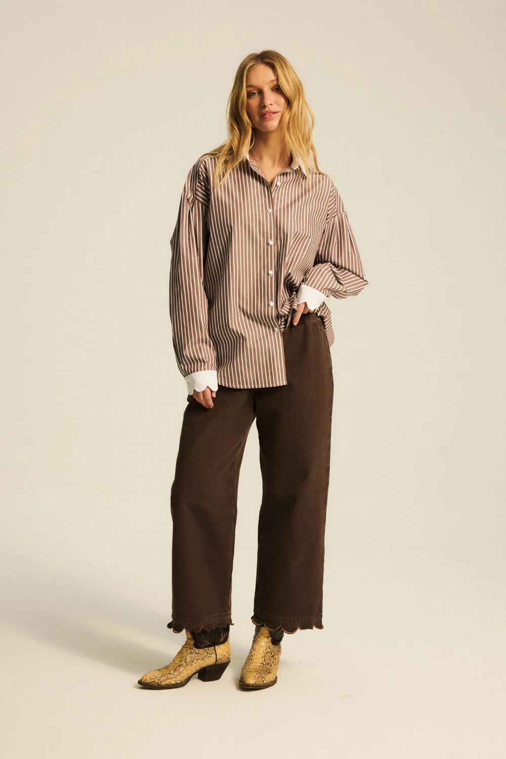 Jeansy Kiki Wave Dark Brown