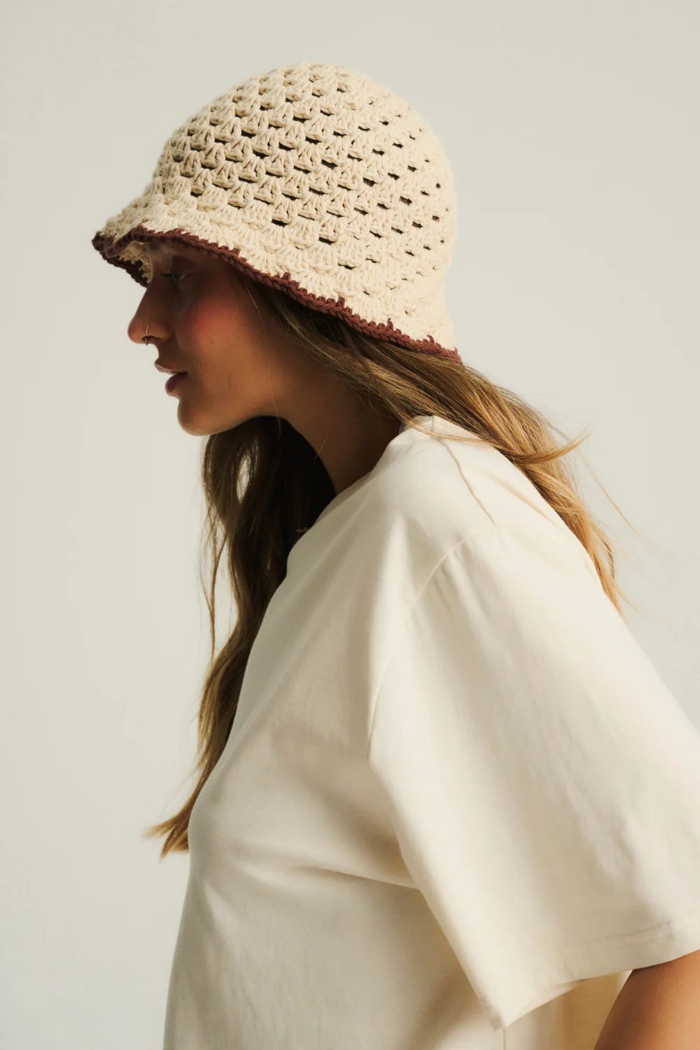 Kapelusz Bucket Lagoon Beige/Chocolate - Image 2
