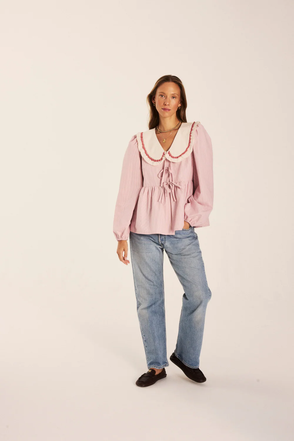 Koszula Cara Mia Pastel Pink Stripes - Image 13