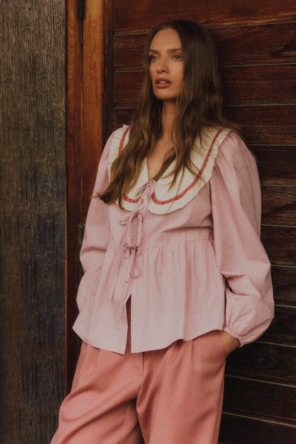Koszula Cara Mia Pastel Pink Stripes - Image 7
