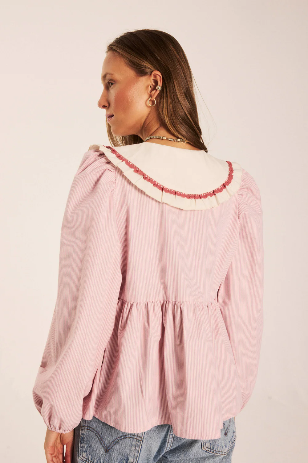 Koszula Cara Mia Pastel Pink Stripes - Image 8