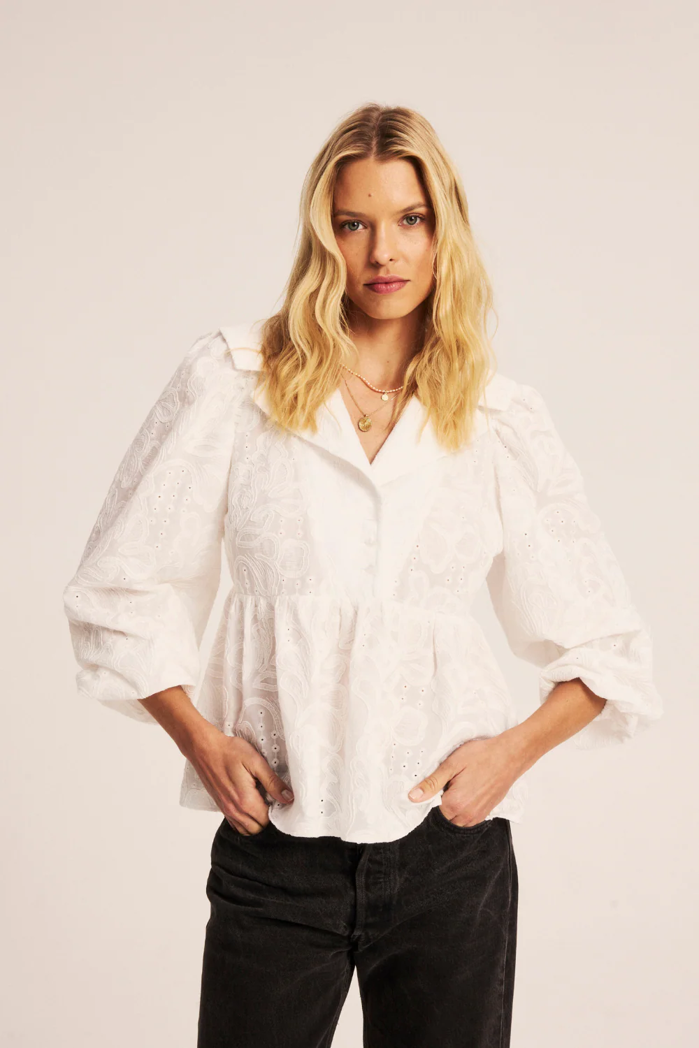 Koszula Carmen Embroidery Bone White