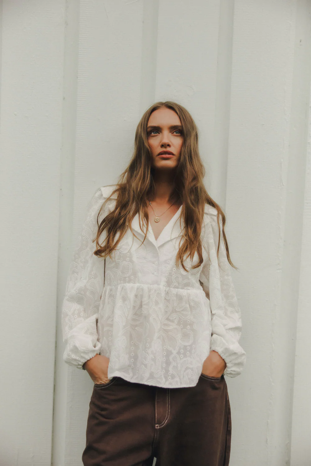 Koszula Carmen Embroidery Bone White - Image 13