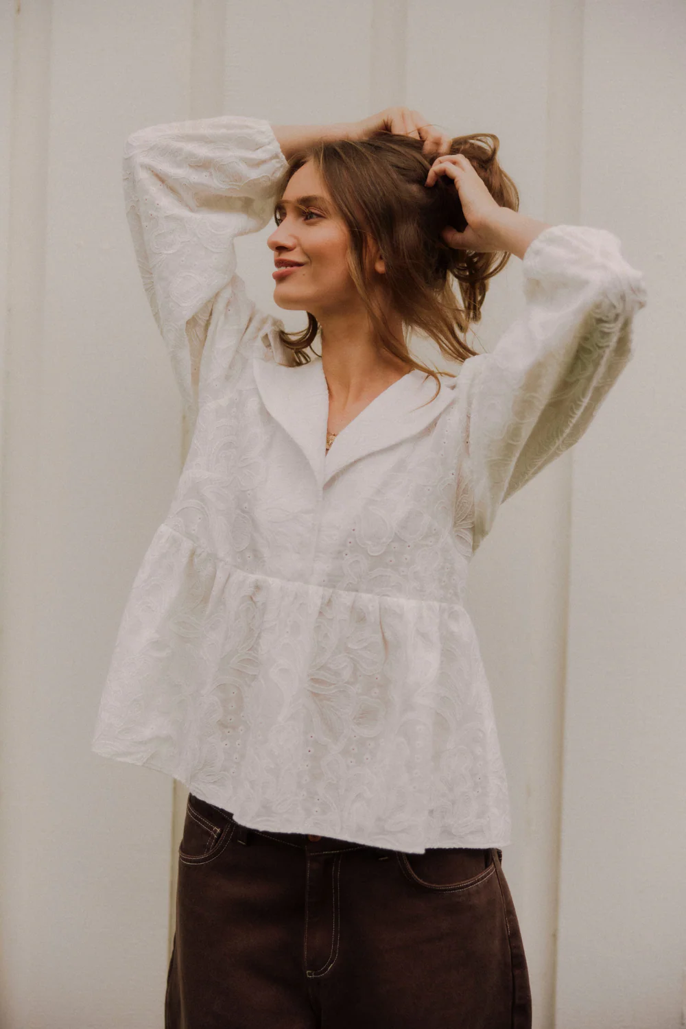 Koszula Carmen Embroidery Bone White - Image 14