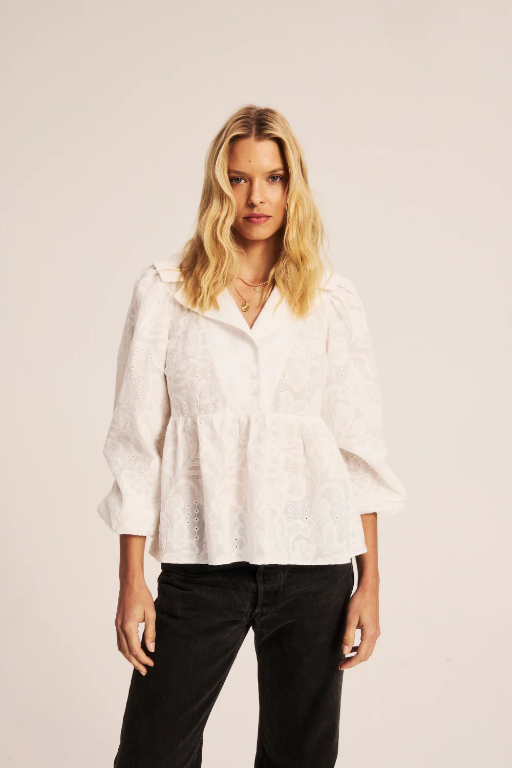 Koszula Carmen Embroidery Bone White - Image 9