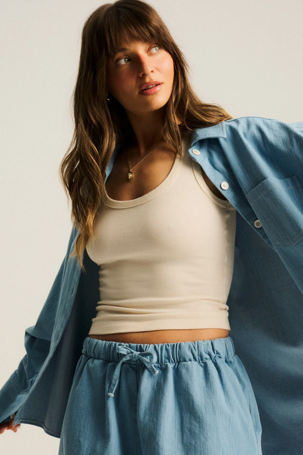 Koszula Leoni Denim Light Blue - Image 3