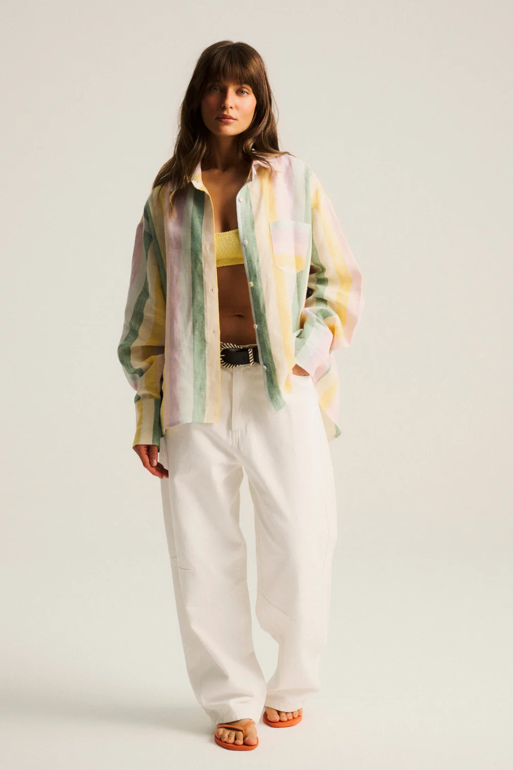 Koszula Leoni Linen Pastel Stripes - Image 10