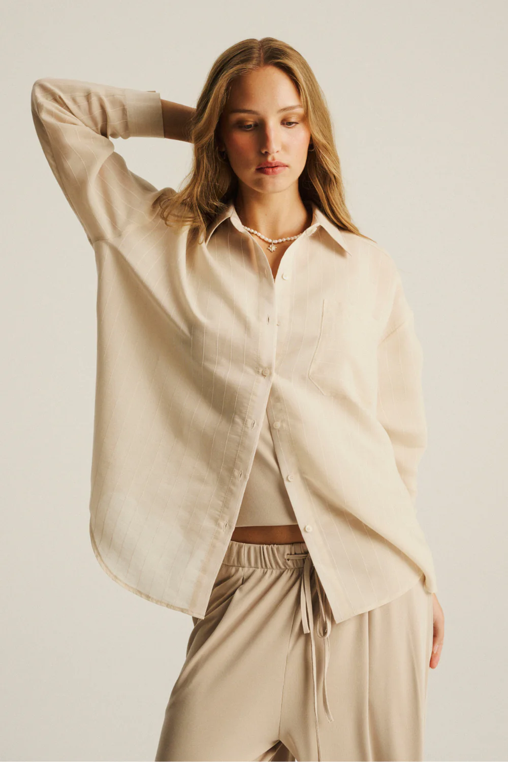 Koszula Leylah Sheer Beige