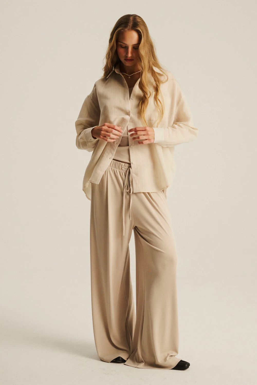 Koszula Leylah Sheer Beige - Image 9