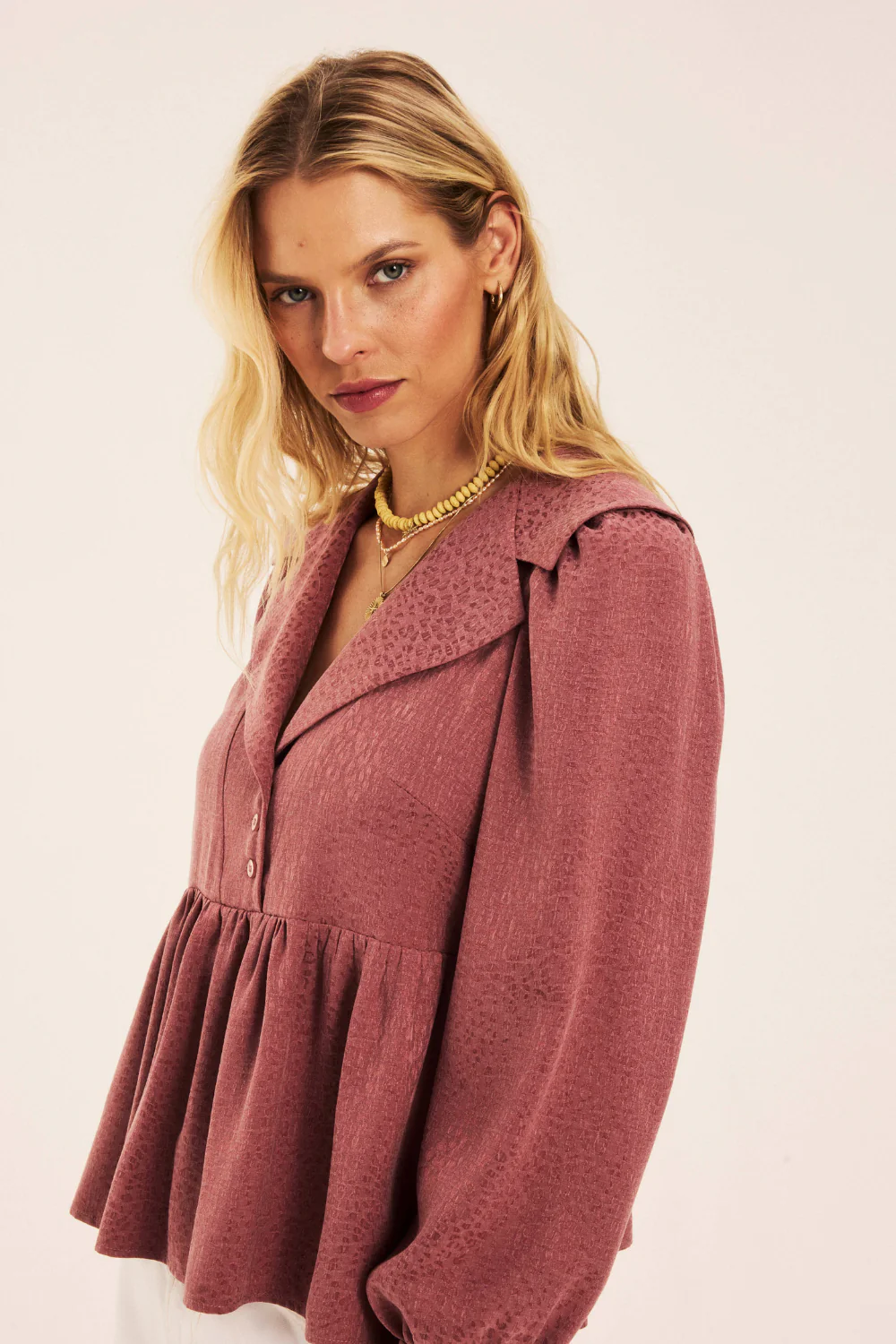 Koszula Nicola Mauve Jacquard - Image 4