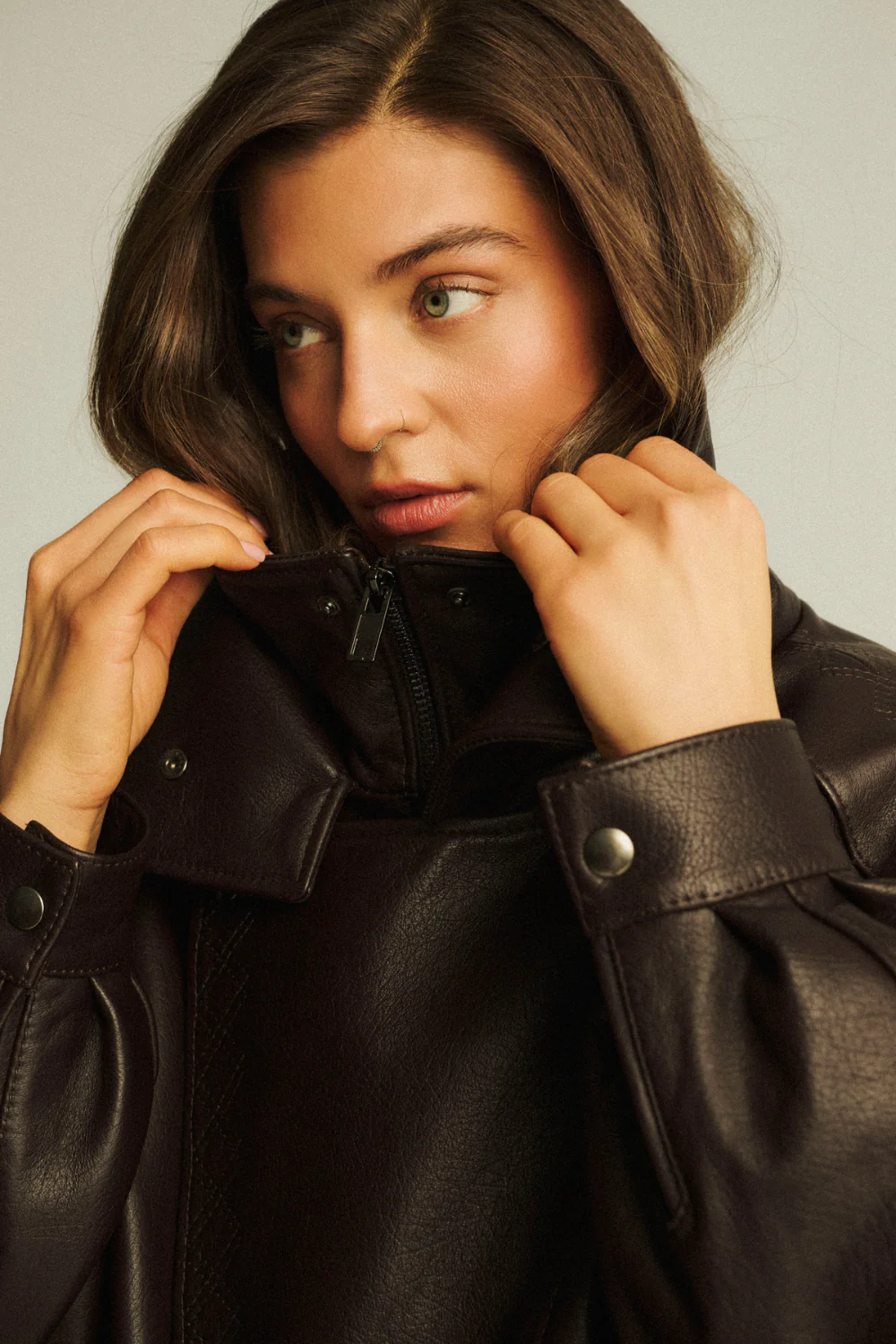 Kurtka Skórzana La Paz Dark Brown - Image 20