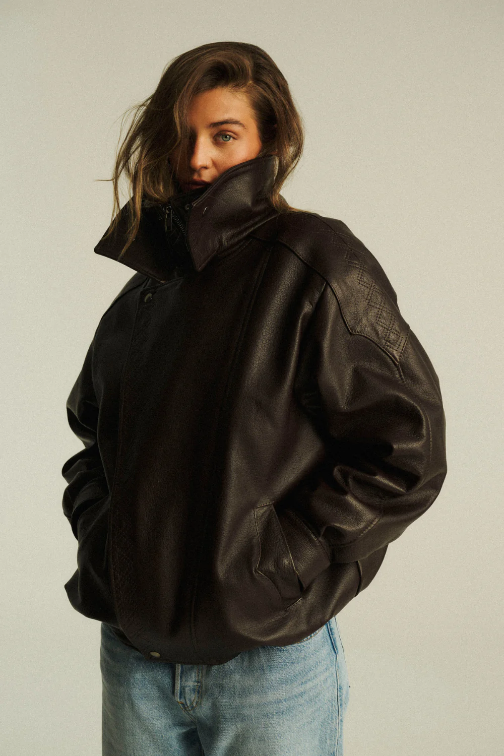 Kurtka Skórzana La Paz Dark Brown - Image 7