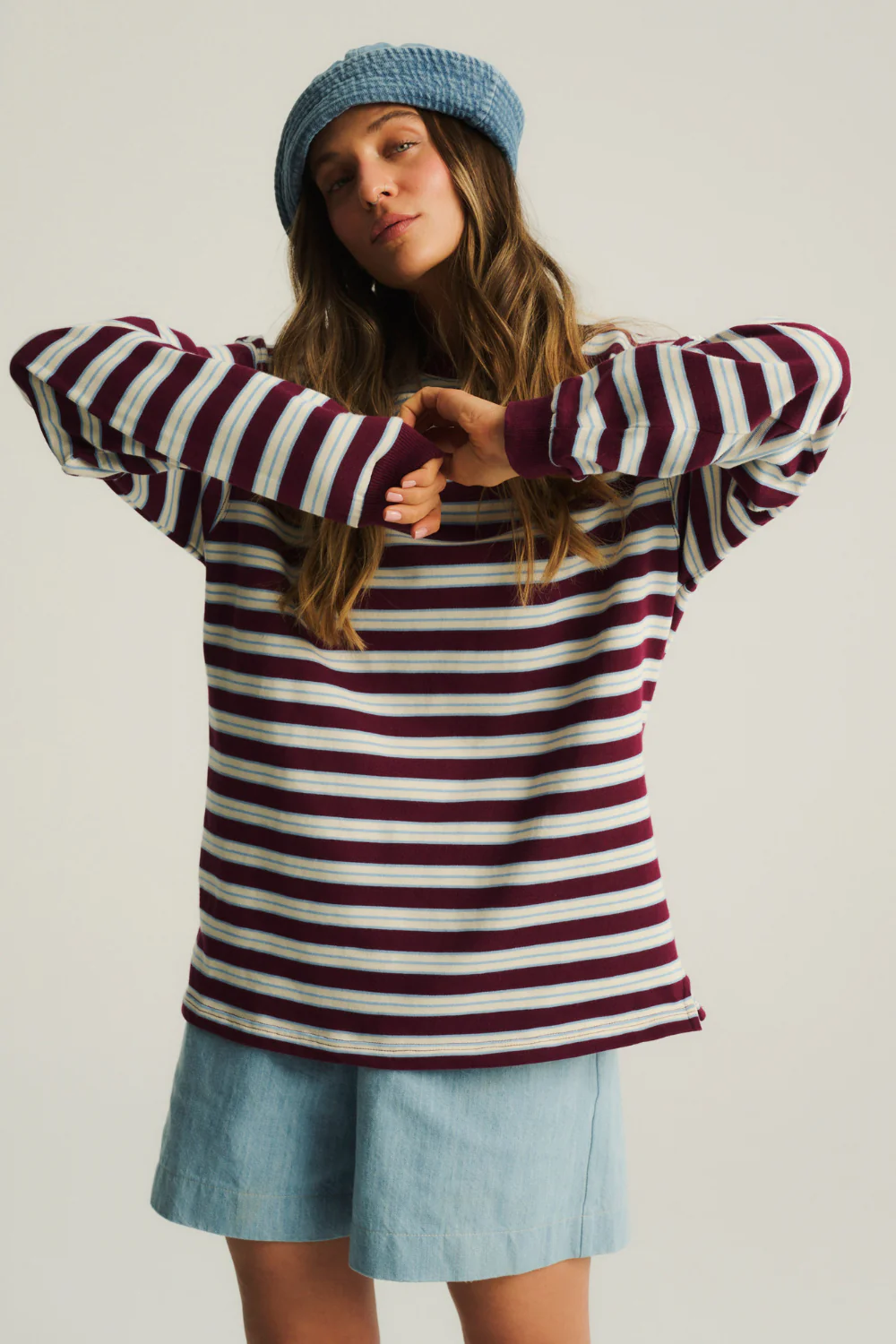 Longsleeve Astor Heavy Blue/Blackberry - Image 4