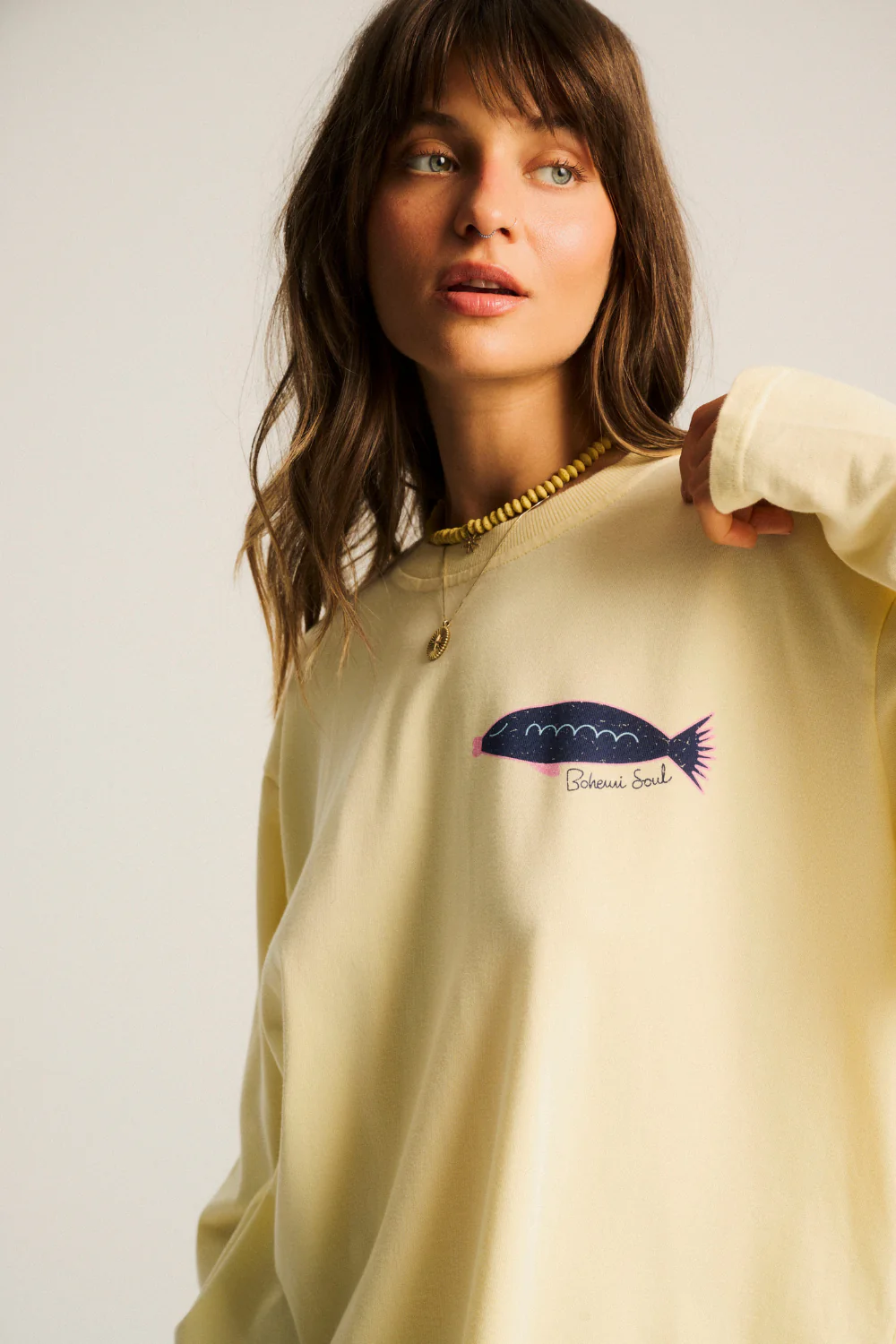 Longsleeve Cheri 2.0 Medium Softened Banana Cool Fish - Image 3