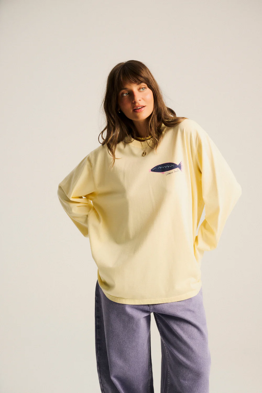 Longsleeve Cheri 2.0 Medium Softened Banana Cool Fish - Image 4
