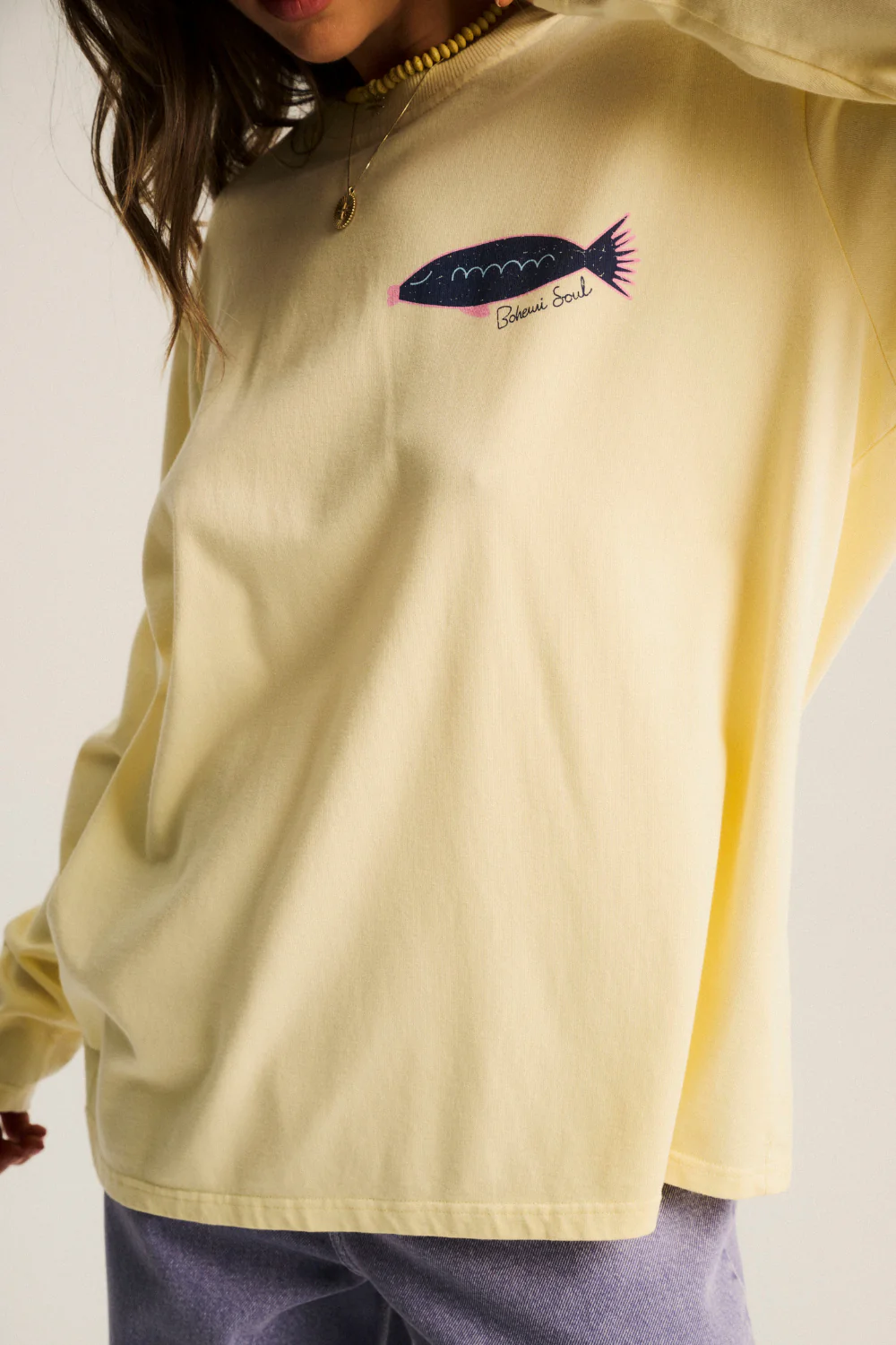 Longsleeve Cheri 2.0 Medium Softened Banana Cool Fish - Image 5