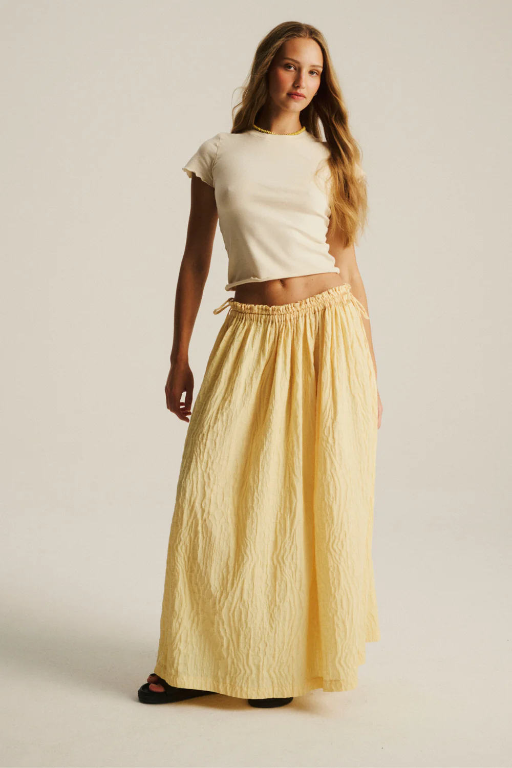 Spódnica Lumen Pale Banana Jacquard