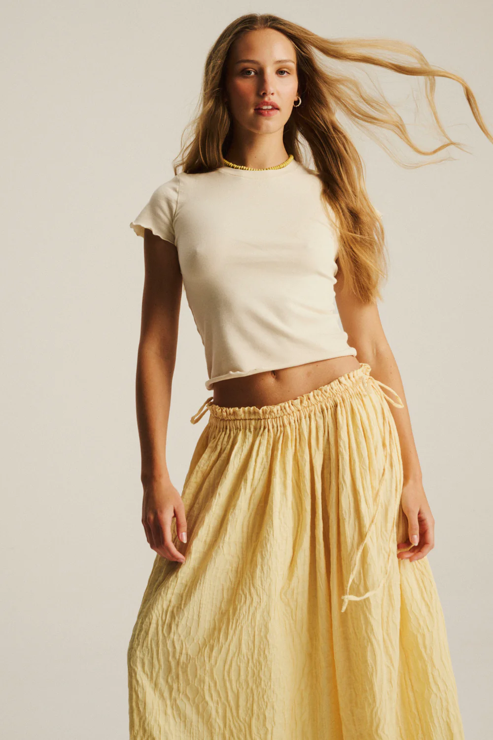 Spódnica Lumen Pale Banana Jacquard - Image 2
