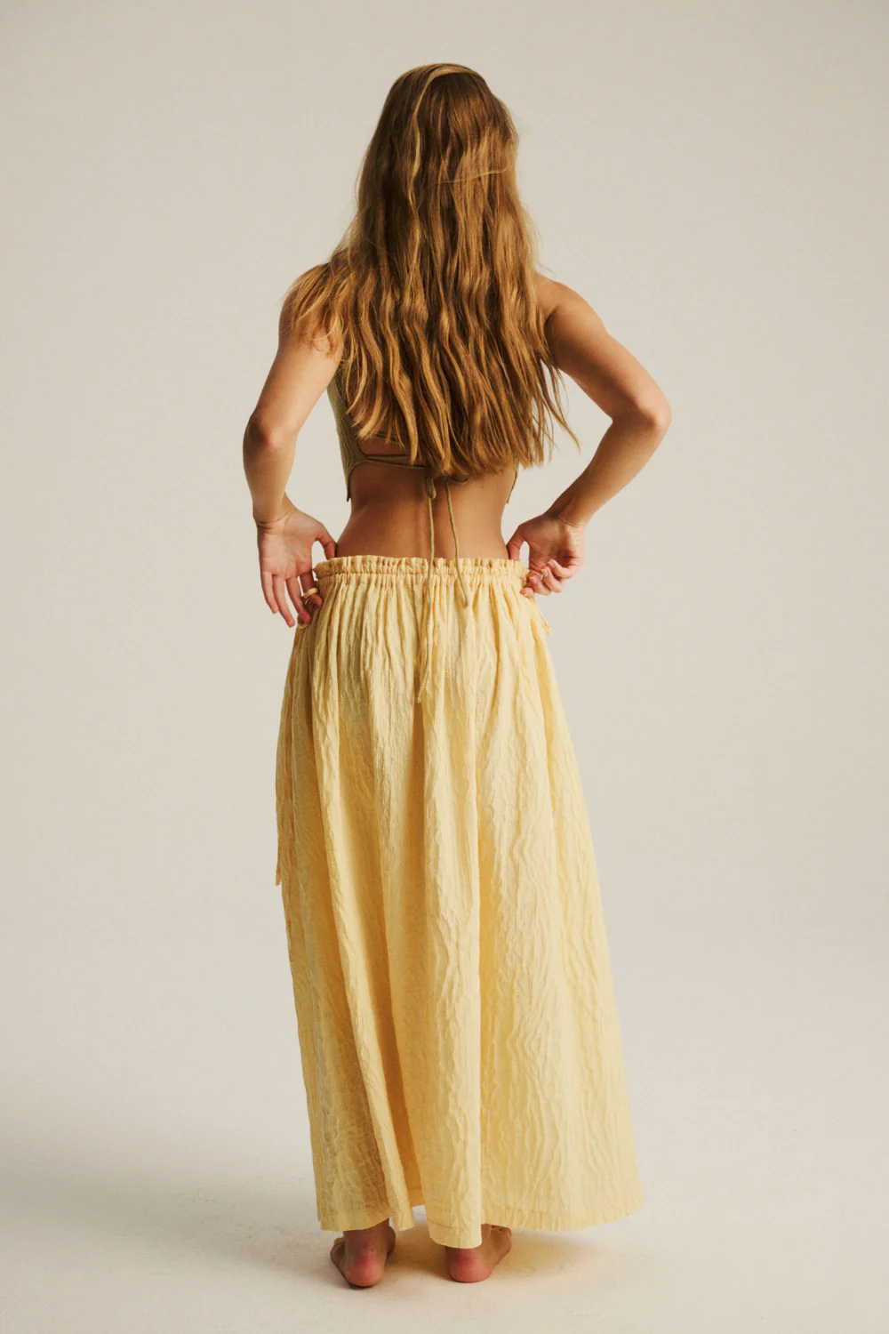 Spódnica Lumen Pale Banana Jacquard - Image 3
