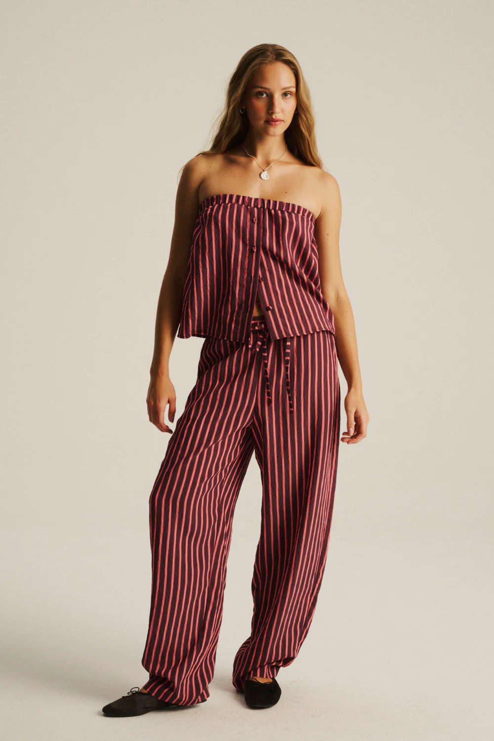 Spodnie Fuerte Plum Stripes - Image 2