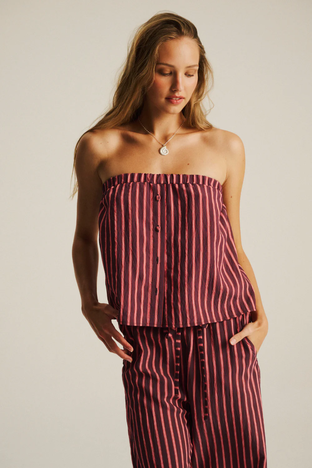 Spodnie Fuerte Plum Stripes - Image 3