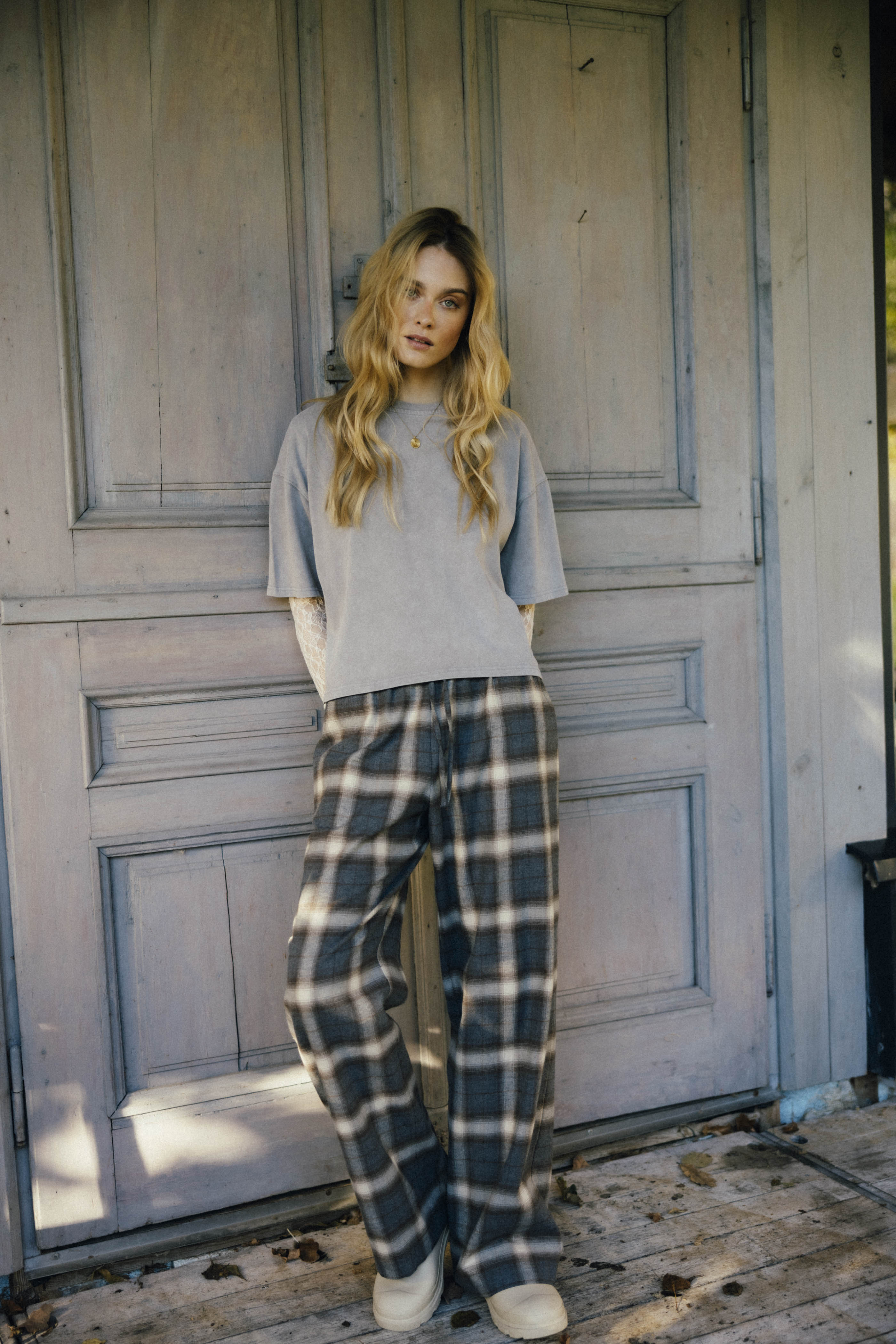 Spodnie Jackson Plaid Grey Brown - Image 10