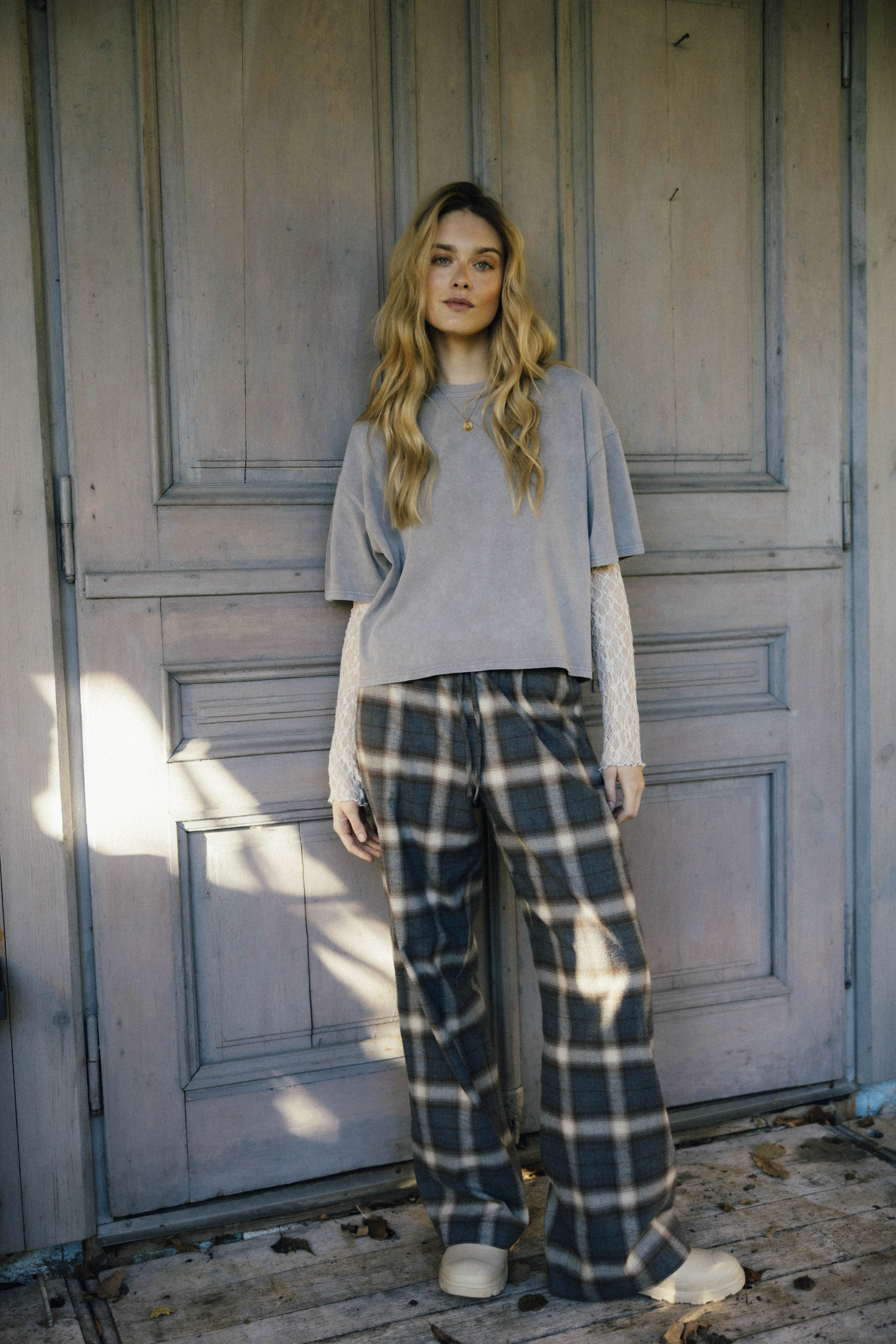 Spodnie Jackson Plaid Grey Brown - Image 8