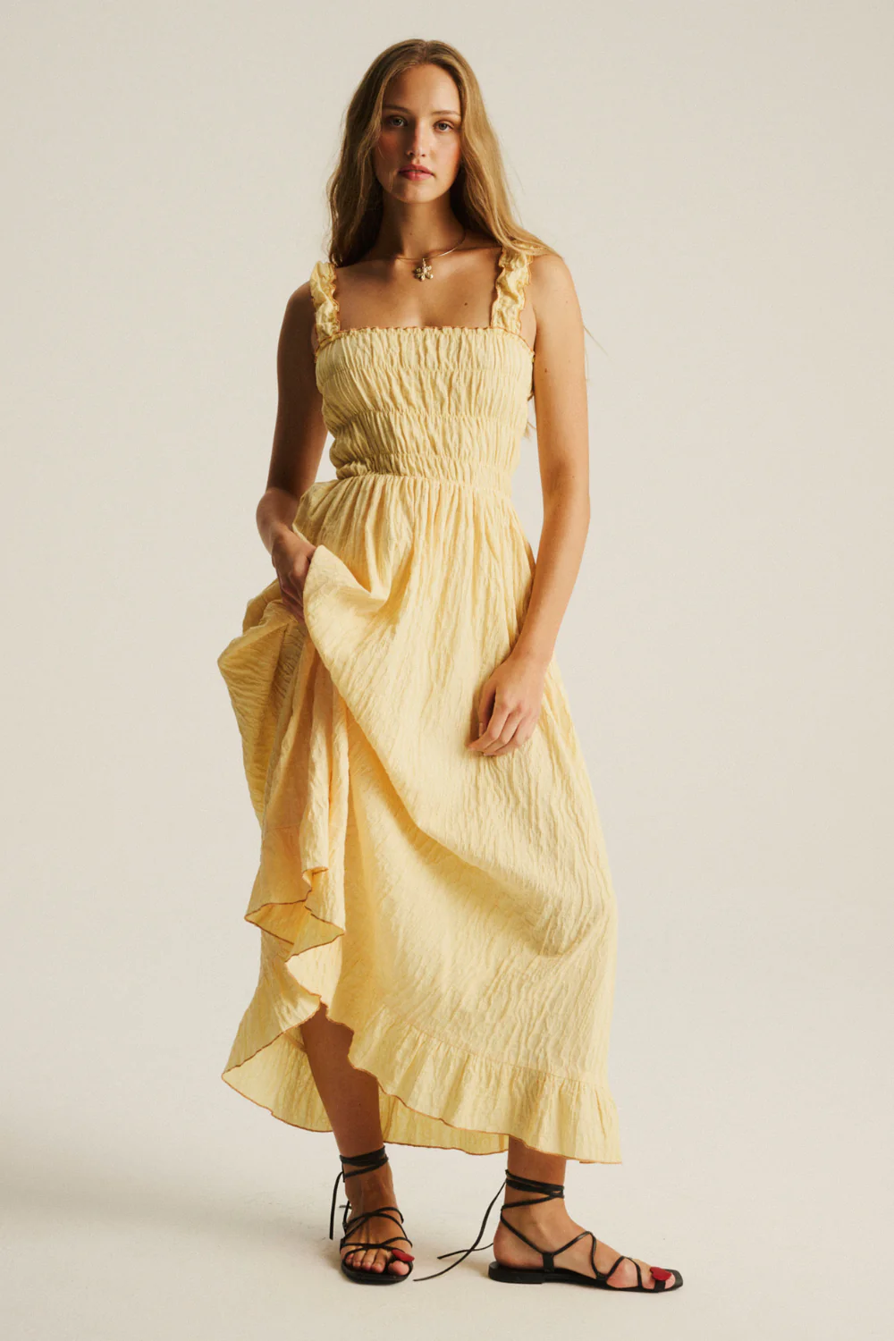 Sukienka Trinity Pale Banana Jacquard - Image 4