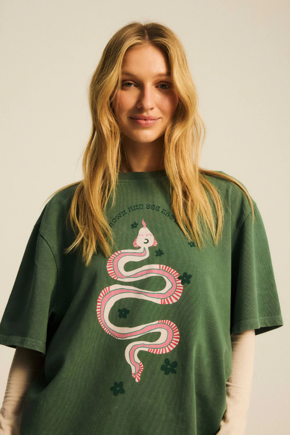 T-shirt Mellow 2.0 Heavy Vintage Pine Green Magic Snake - Image 6