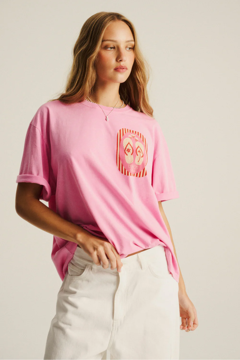 T-shirt Piper Light Vintage Bonbon Pink Flip-flops - Image 2