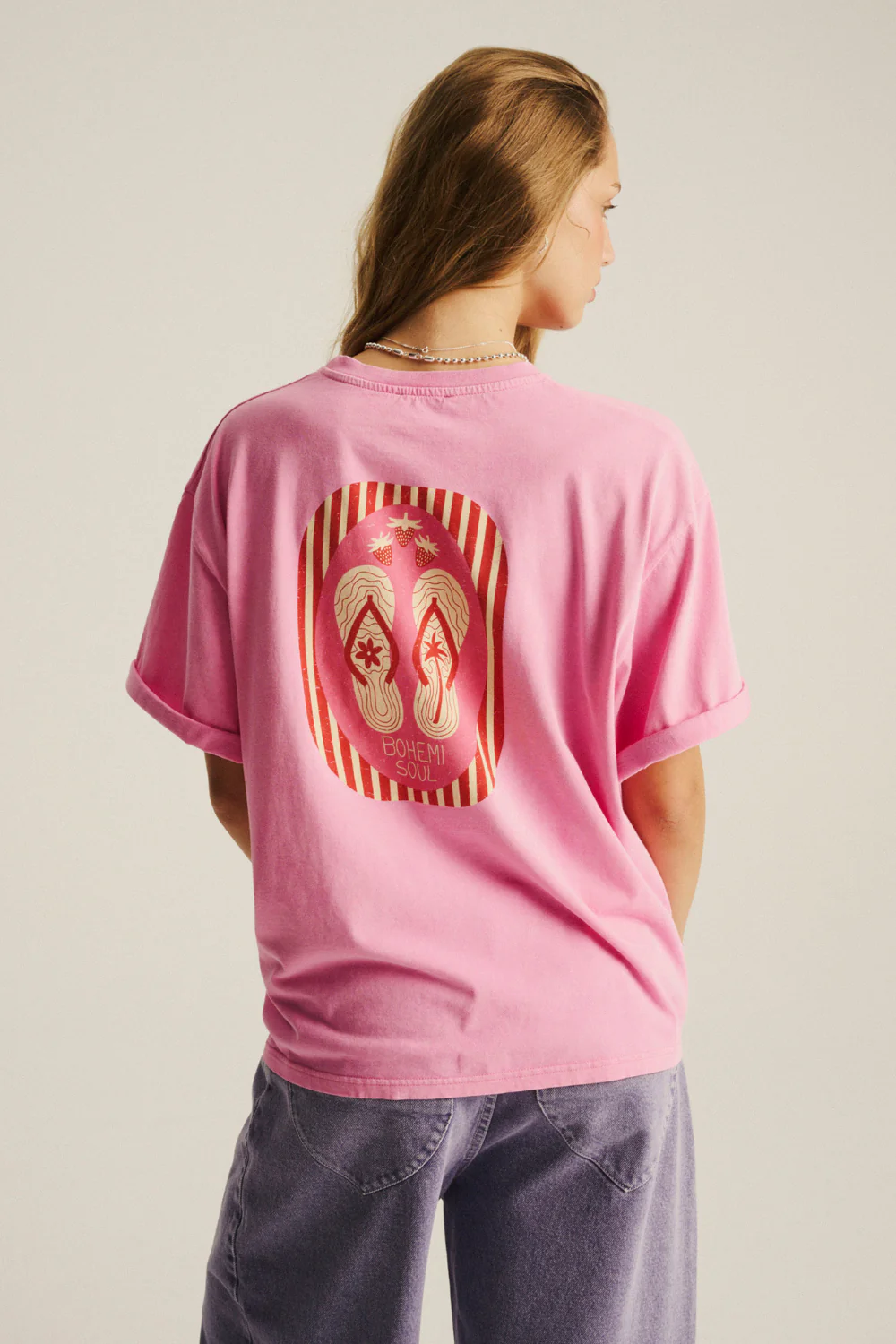 T-shirt Piper Light Vintage Bonbon Pink Flip-flops - Image 3