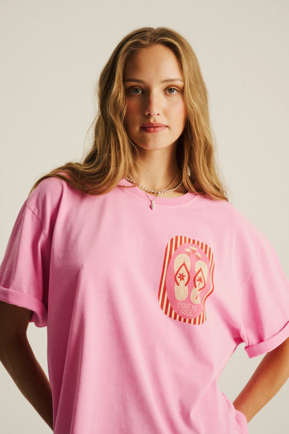 T-shirt Piper Light Vintage Bonbon Pink Flip-flops - Image 4