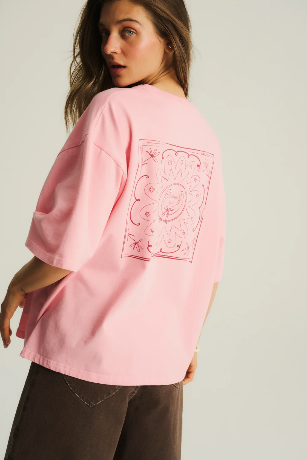 T-shirt Piper Medium Softened Candy Pink Horses - Image 3