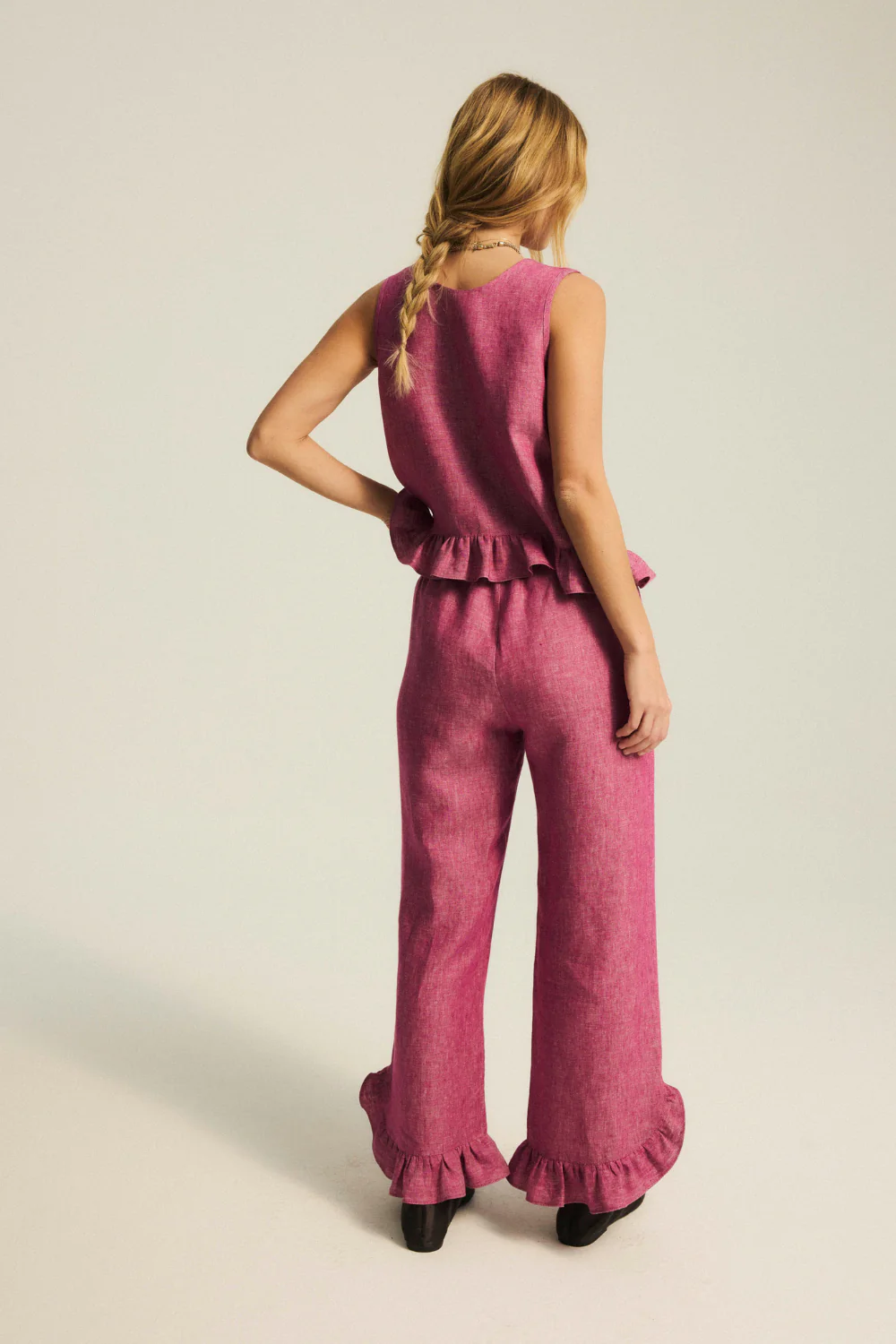 Top Ariadne Linen Washed Magenta - Image 13