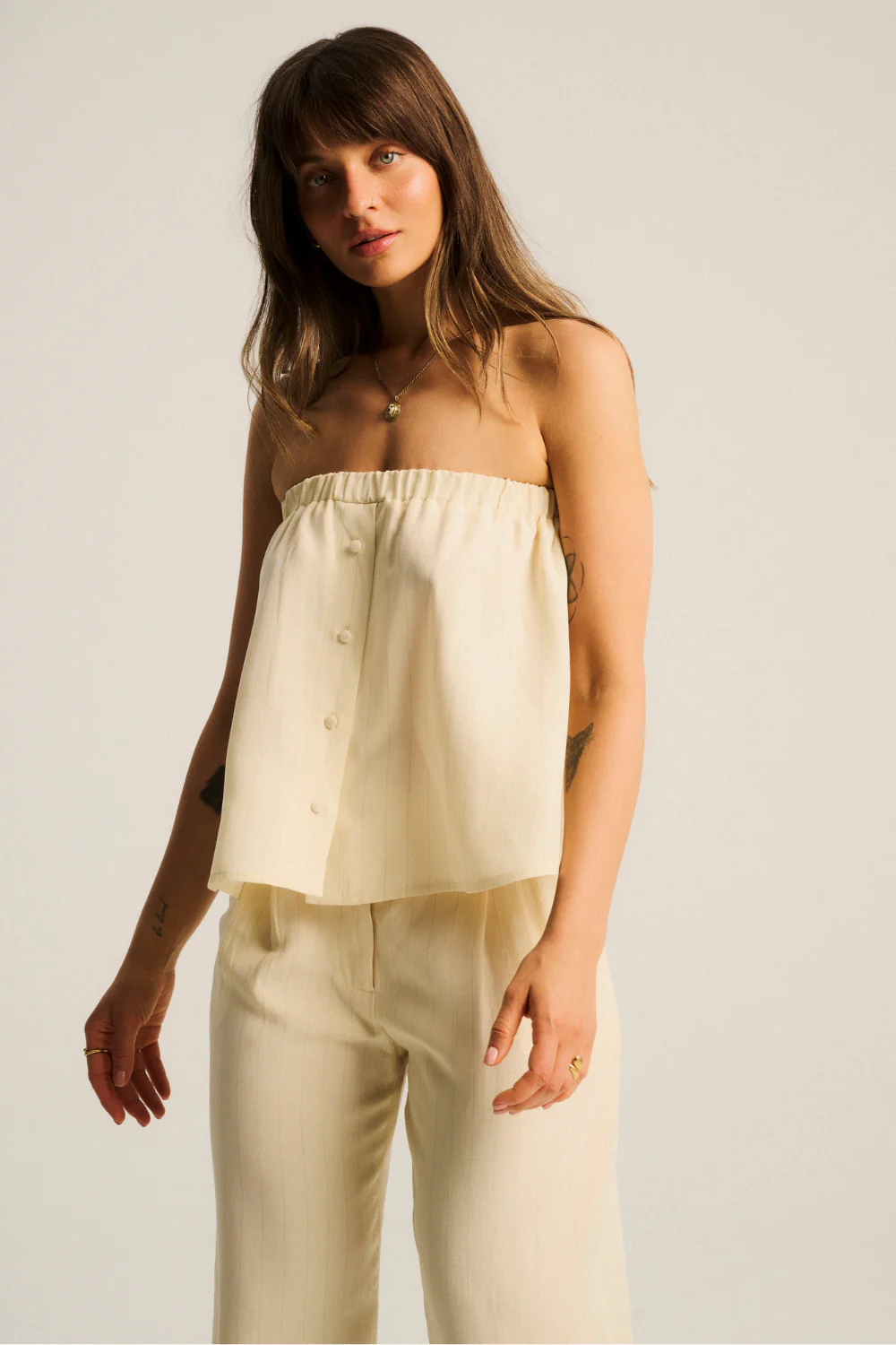 Top Debra Butter Striped