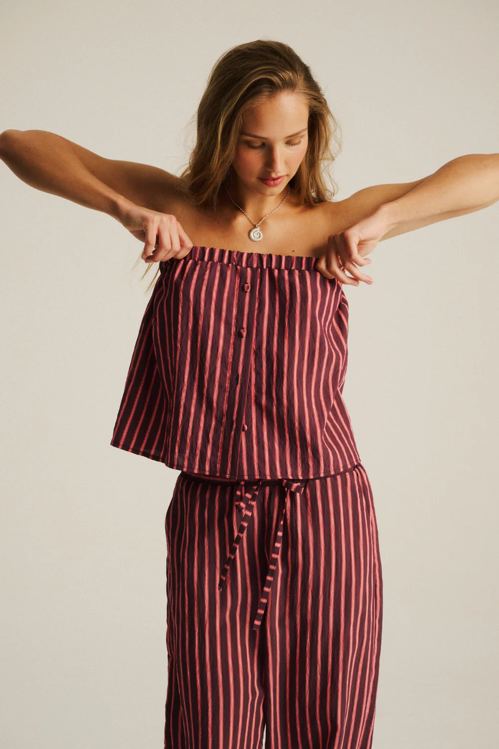 Top Debra Plum Stripes